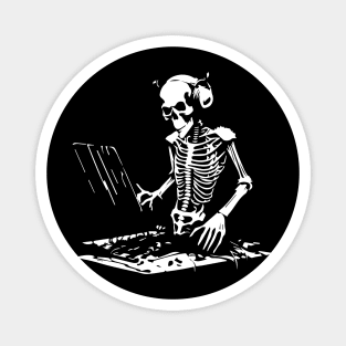 Skeleton DJ Magnet
